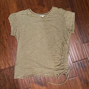 Liverpool Olive Green Striped Top